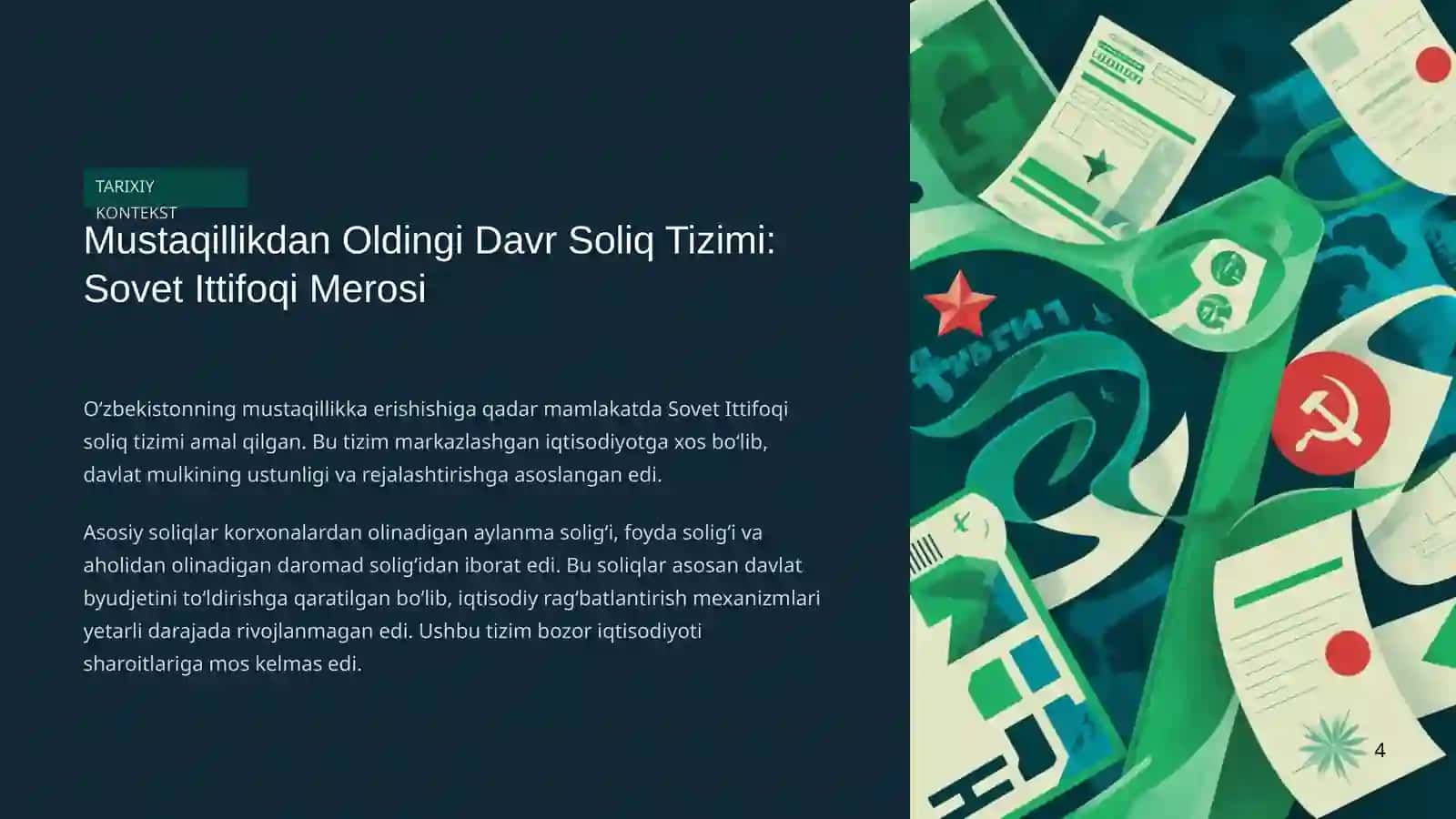 O‘zbekiston Respublikasi Soliq Tizimining Shakllanish Tarixi 4