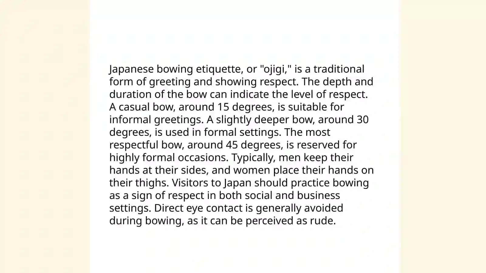 Politeness and traditions of Japanese 4