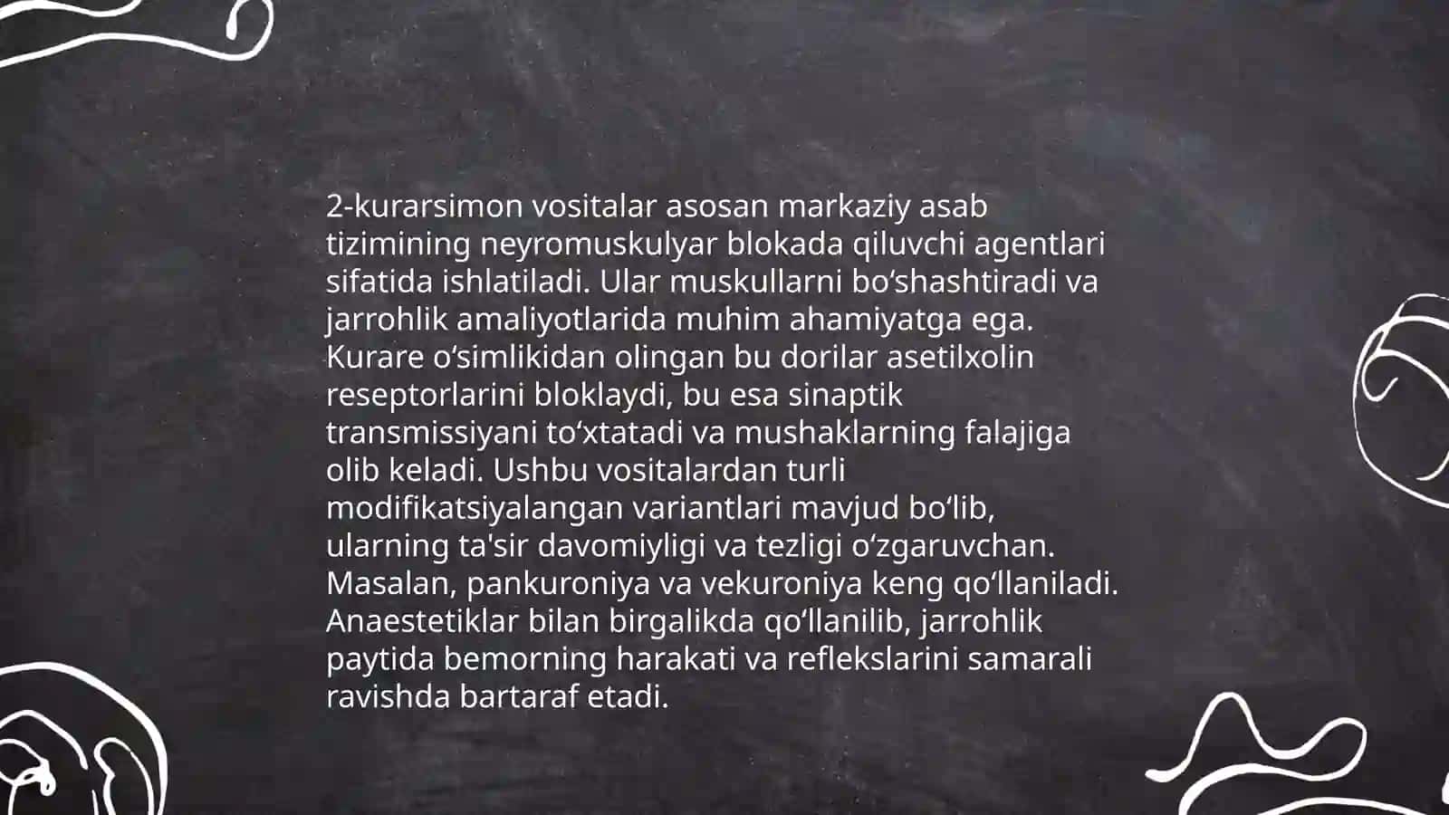 Miorelaksantlar ( Kurarsimon vositalar ) 4