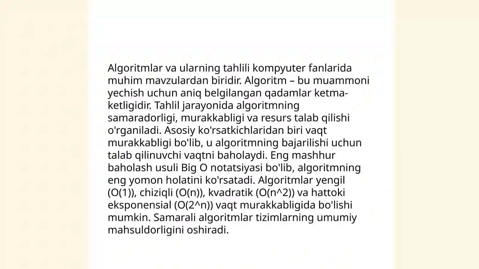 Ma'lumotlar tuzilmalari va algoritmiga kirish 4