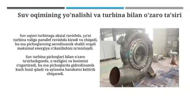 O‘qiy gidroturbinalarning gidravlik ishlash prinsipi 4