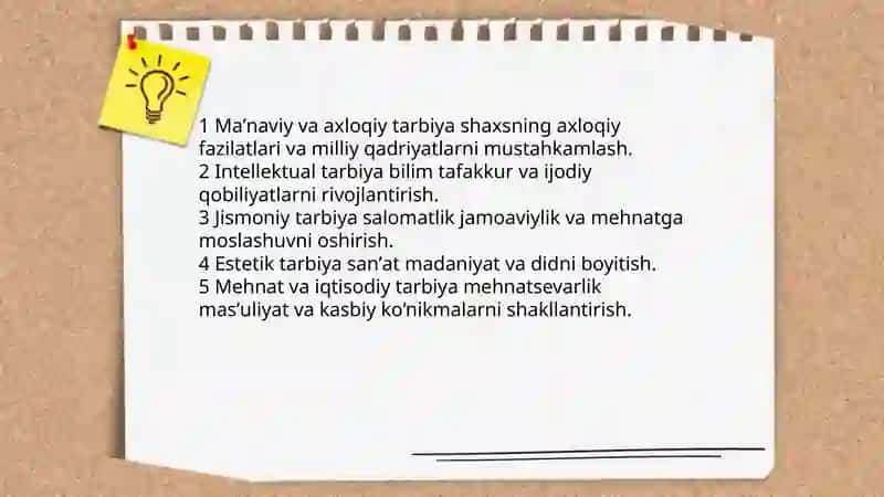 Tarbiya jarayoning mazmun va mohiyati 4
