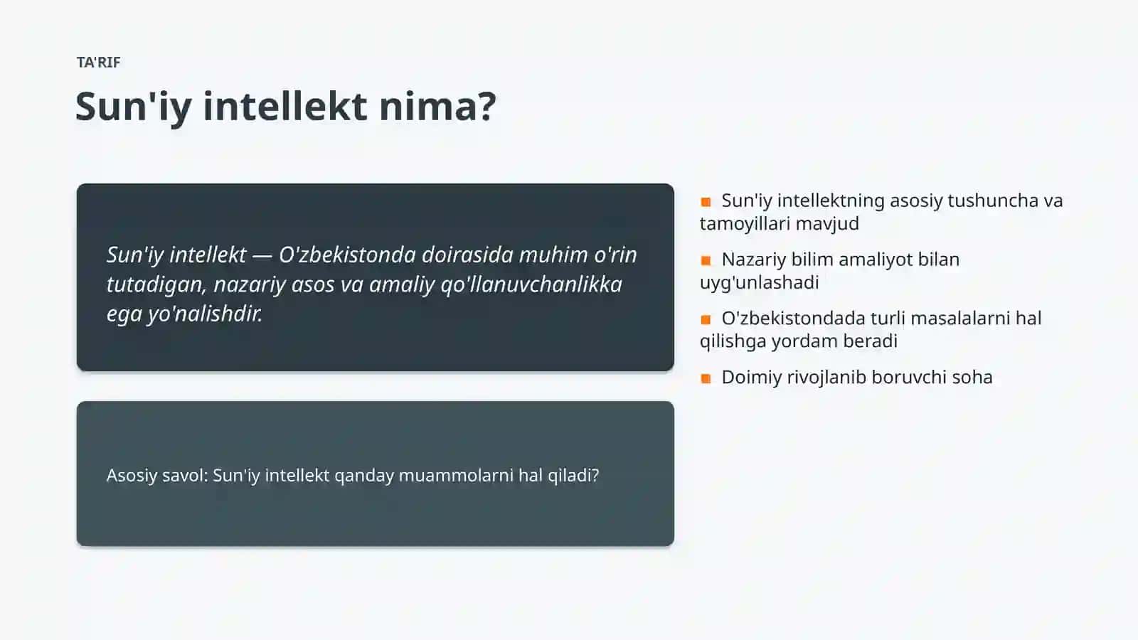 Sun'iy intellekt Asoslari va tushunchasi 4