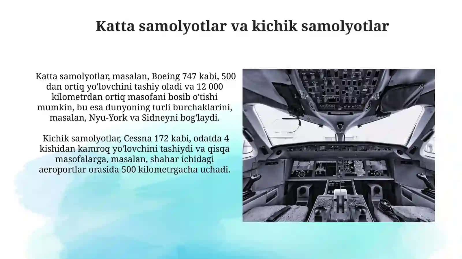 Aviatsiya sanoati. Varrak yasash. 4-sinf texnalogiyadarsi 4