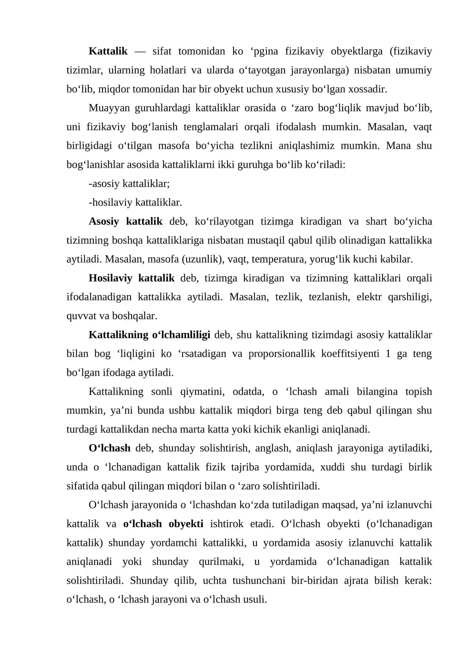 O`lchashlar birligini ta’minlash va etalonlar 4