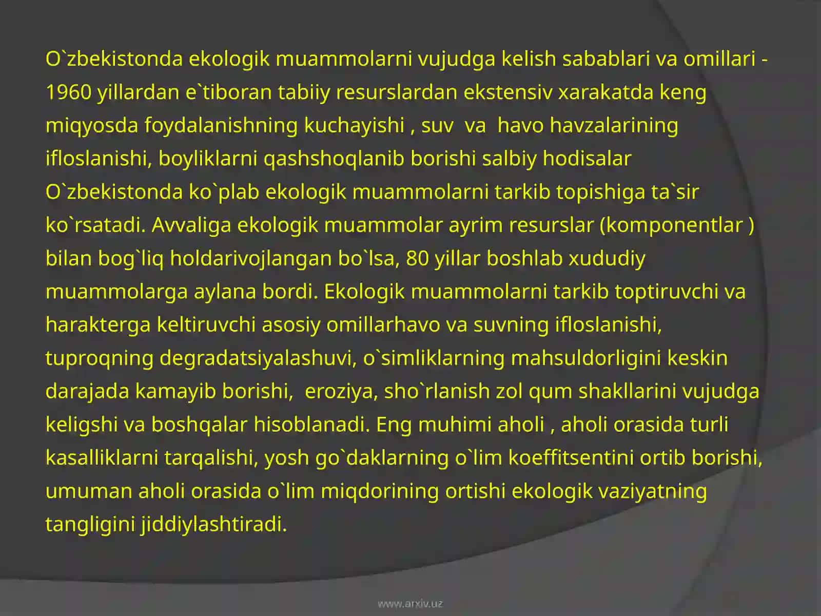 O`zbekiston tabiatini muhofaza qilish 4