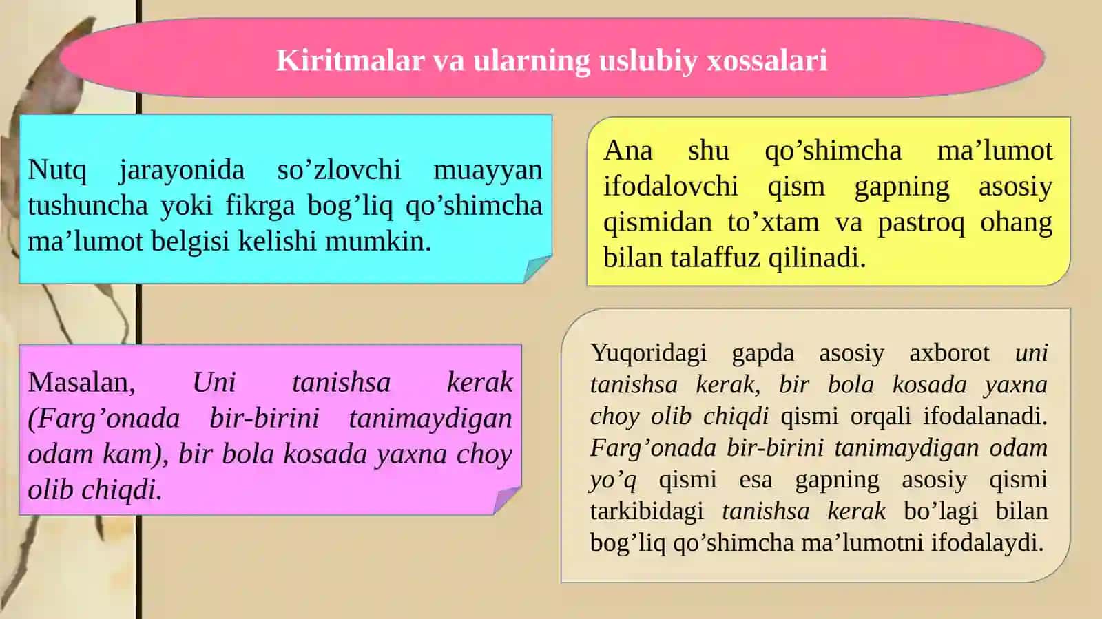 Kirishso`zlar va ularning ifodalanishi 4