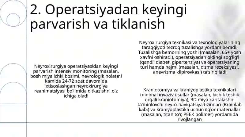 Neyroxirurgiyada qo'lga kiritilgan yutuqlar 4
