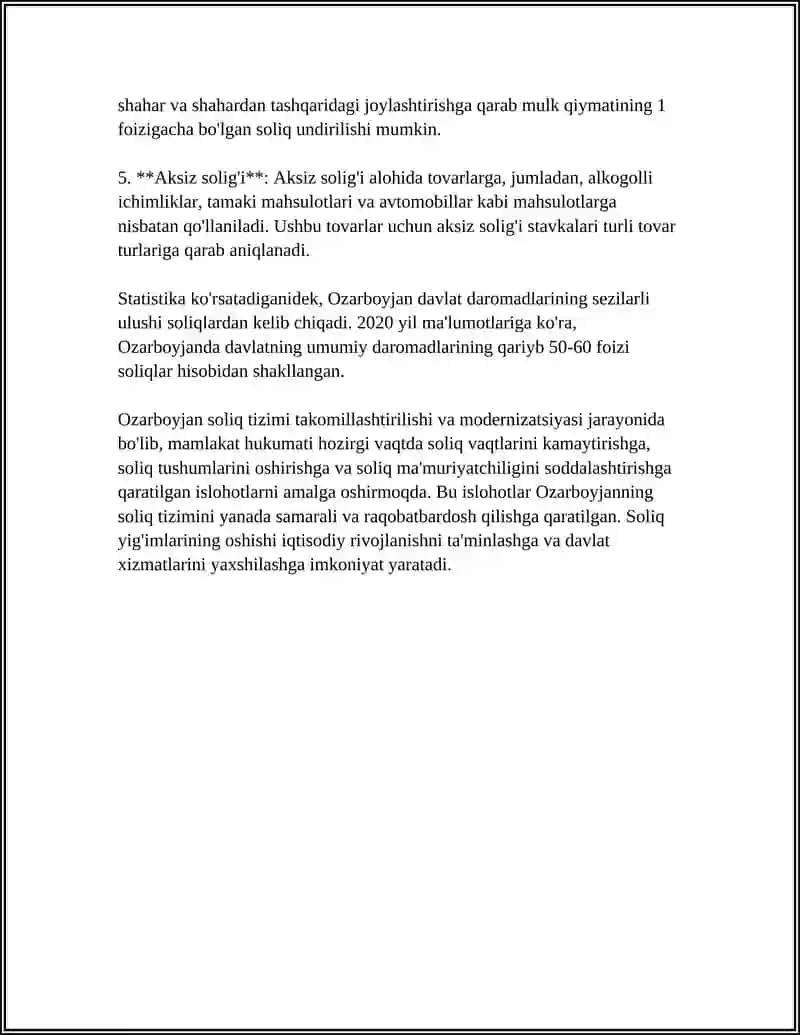 Ozorboyjan soliq tizimi 4