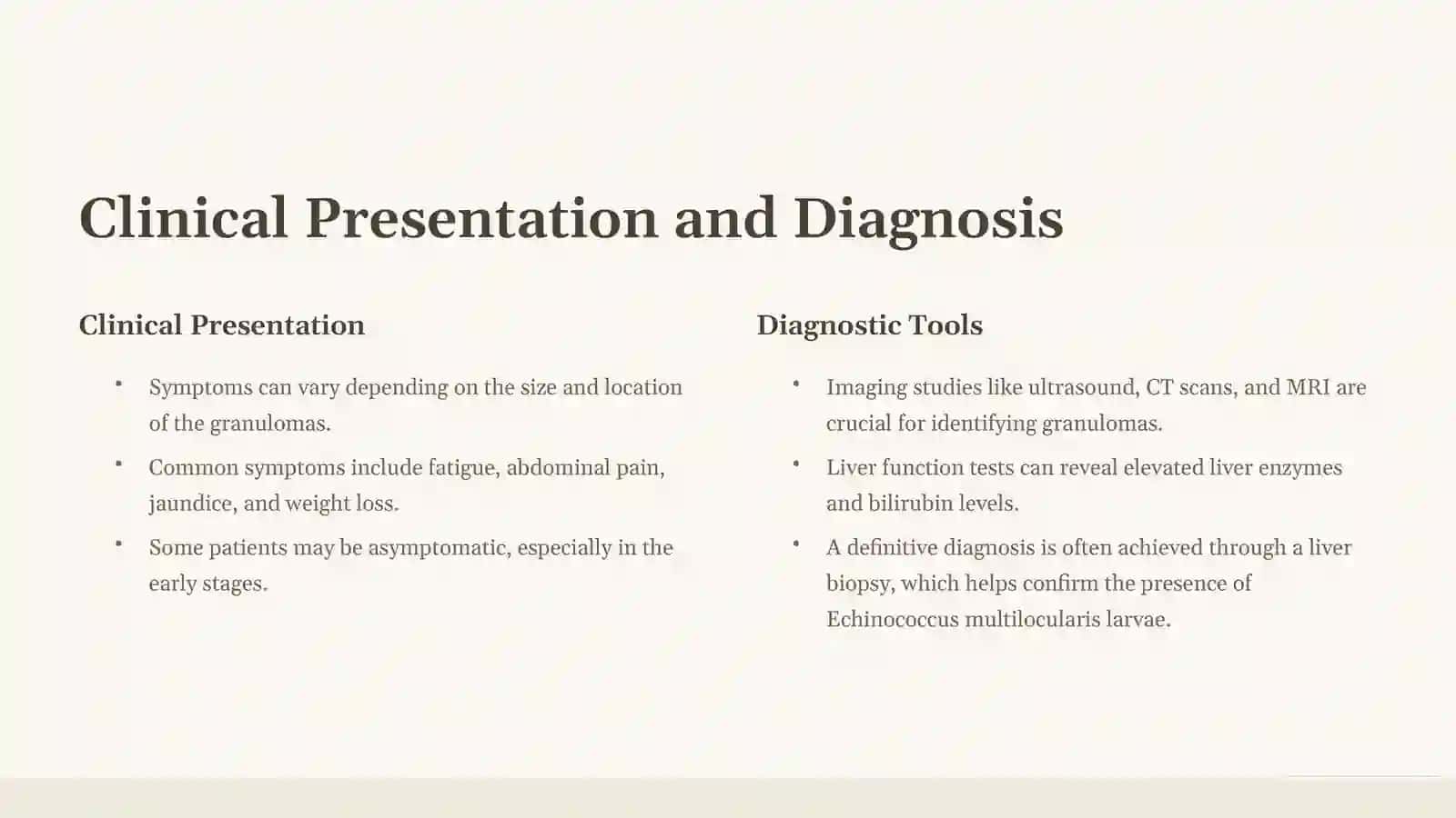Granulomatous Liver Disease: Alveococcosis 4