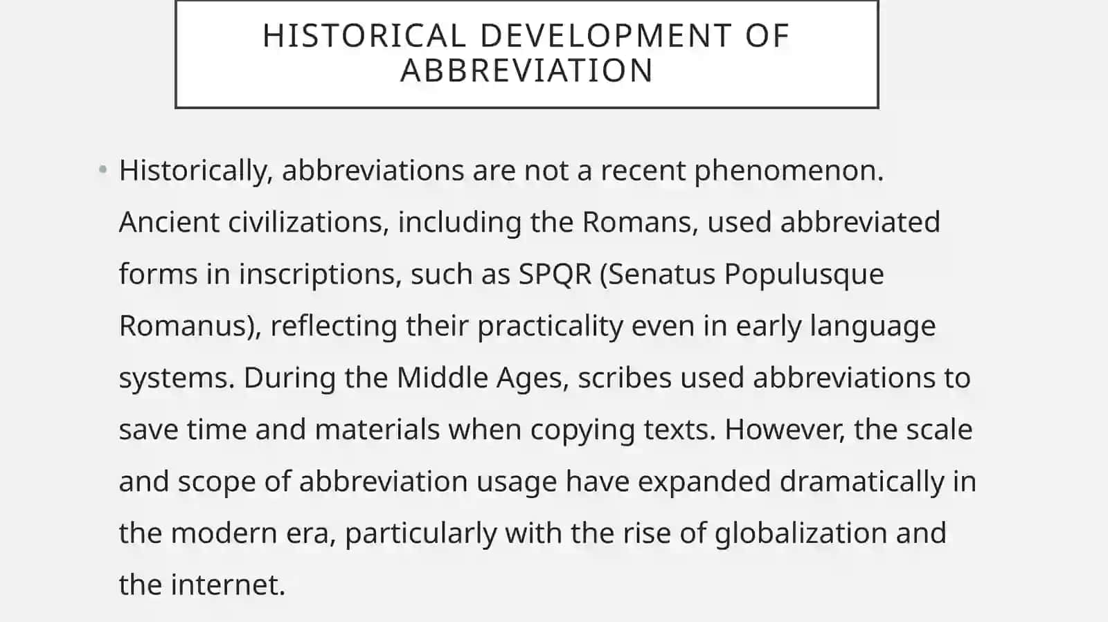 Role of abbreviation in modernenglish 4