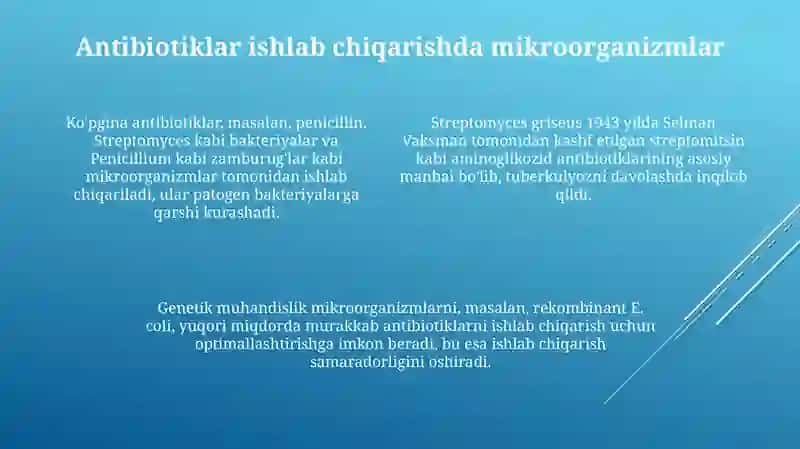 Mikroorganizmlardan foydalanish usullari 4