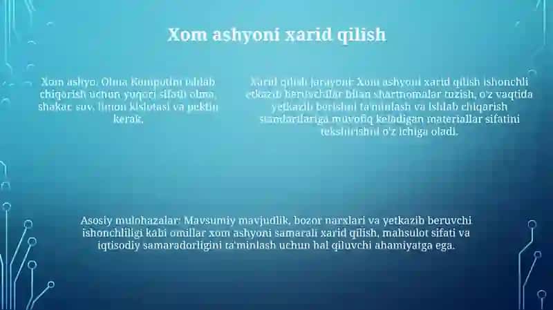 Olma Kompotini Ishlab Chiqarish 4
