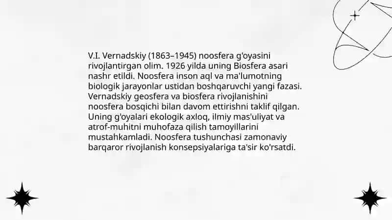 Noosfera tushunchasi va atrof - muhit muhofazasi 4