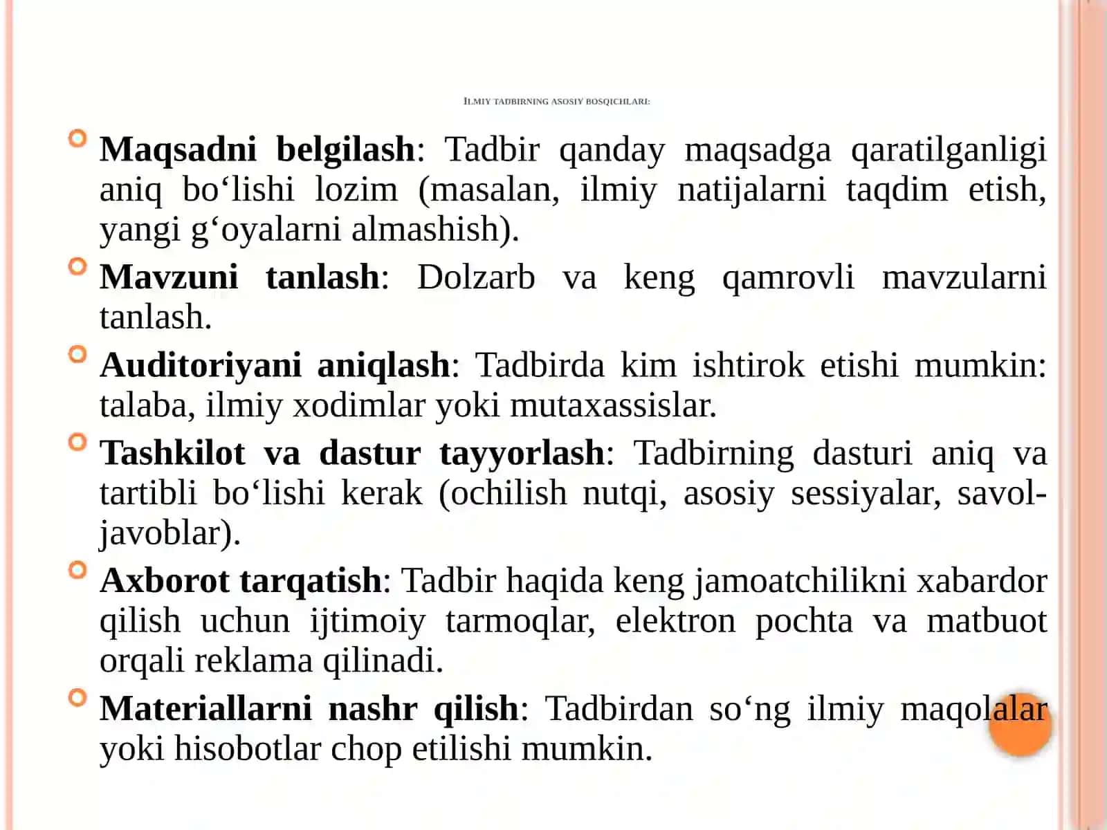 Ilmiy tadbir turlari 4