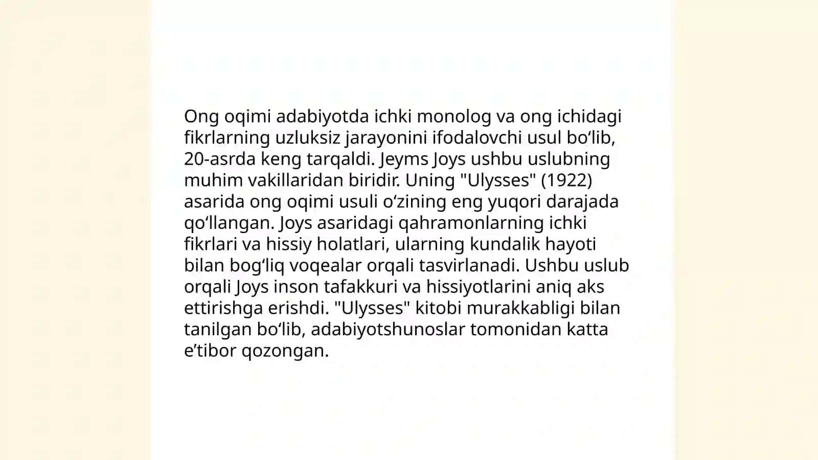 "Uliss" romanining tahlili 4