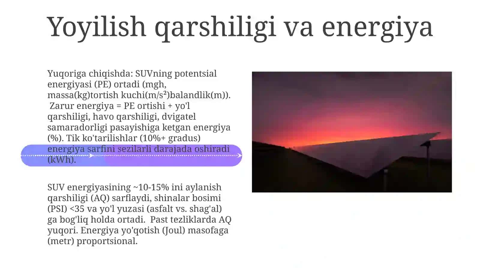 SUV Energiya Manbalari va Sarfi 4