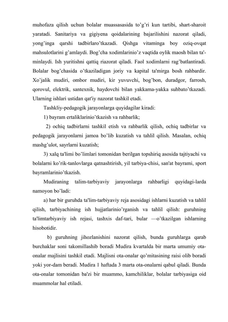 MAKTABGACHA TA’LIM TASHKILOTI RAHBARI. 4