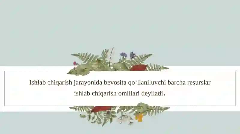 Ishlab chiqarish jarayoni va uning natijalari 4