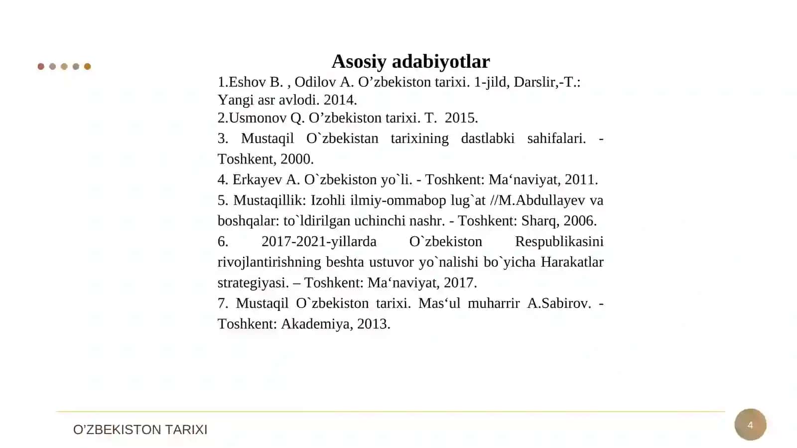 O'zbekistonning eng yangi tarixi 4