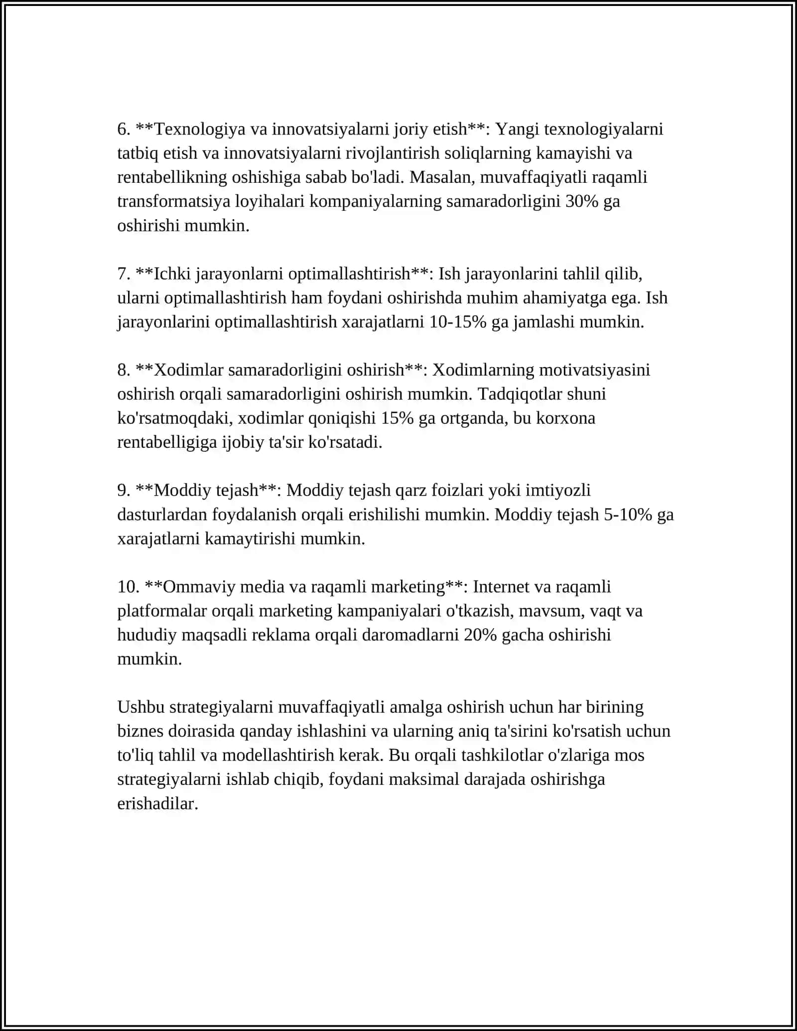 KORXONADA FOYDANI SHAKILLANTIRISH VA OQILONA TAQSIMLASH 4