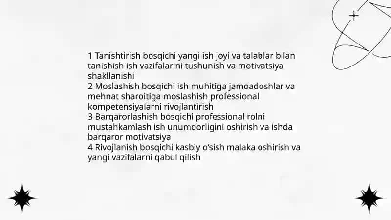 Kasbiy moslashish jarayoni 4