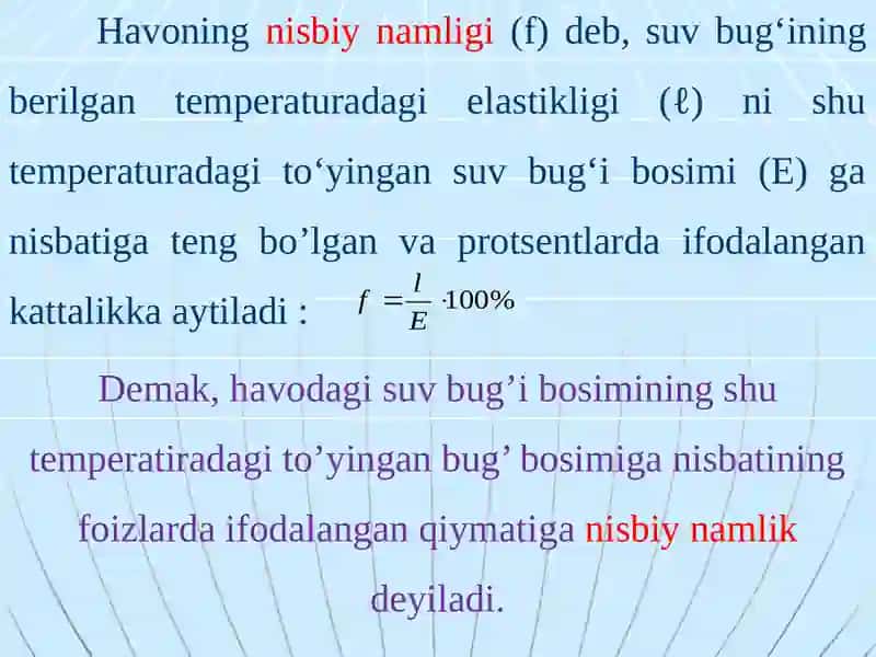 Havoning namligi 4