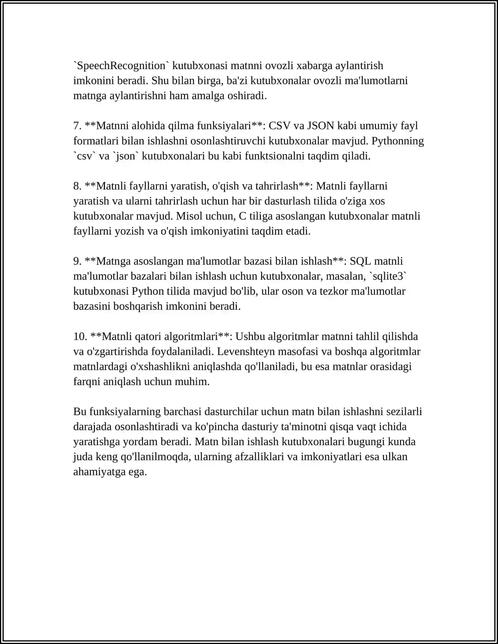 MATN BILAN ISHLASH KUTUBXONALARI 4
