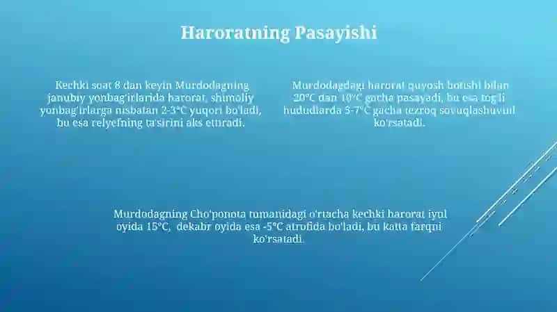 Murdadagi kechi oʻzgarishlar 4