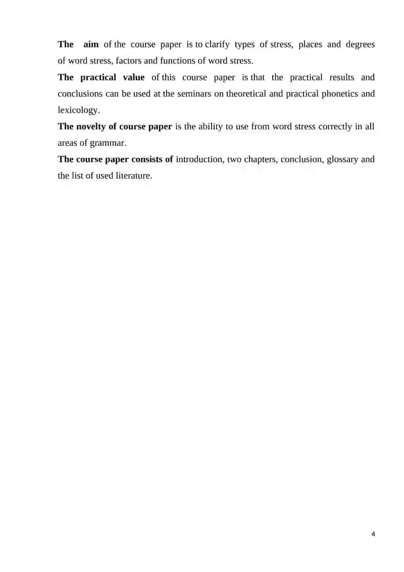 English word stress course work 4