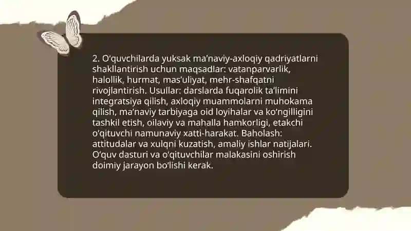 Fuqarolik tarbiyasi. Oʻquvchilarning yuksak maʼnaviy-axloqiy tarbiyasi 4