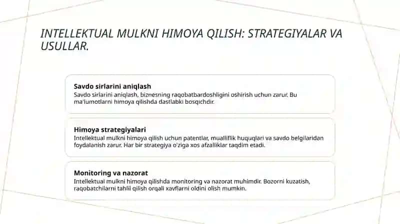 Savdo sirlarini himoya qilish 4