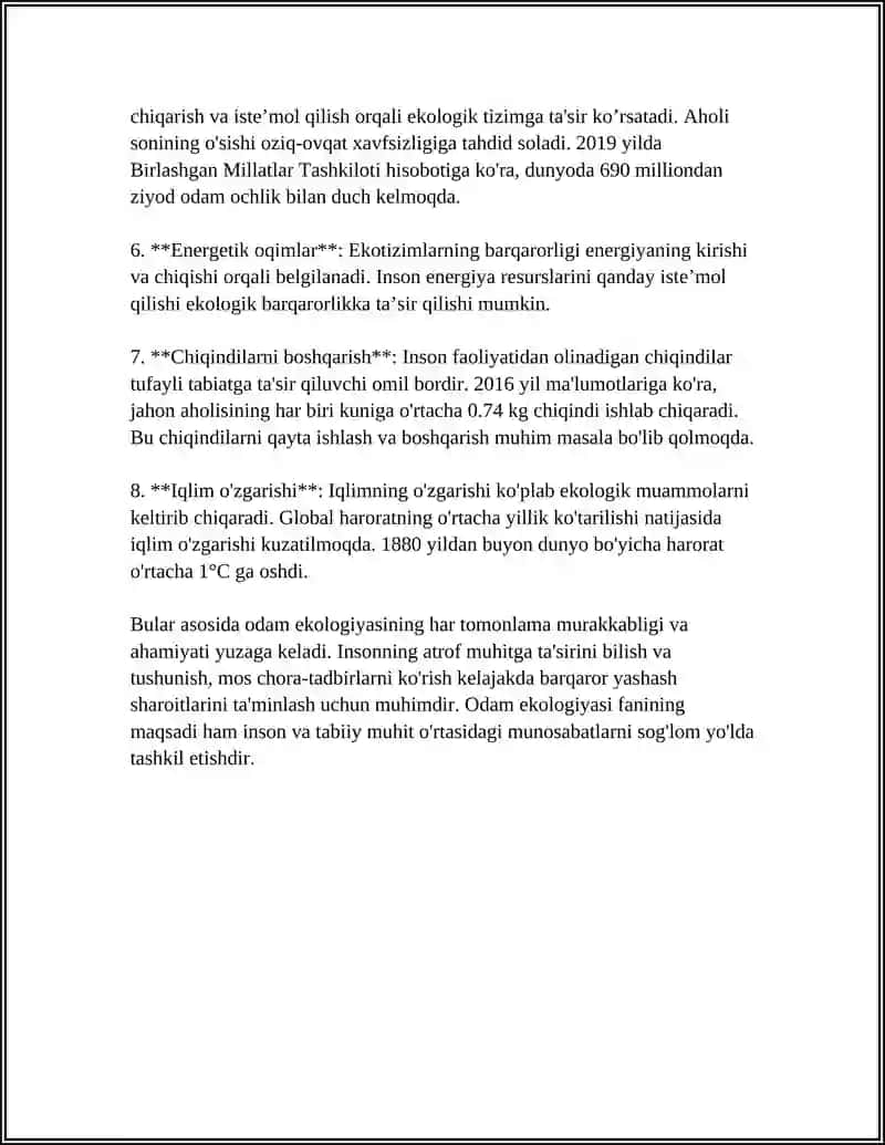 Odam Ekologiyasi 4