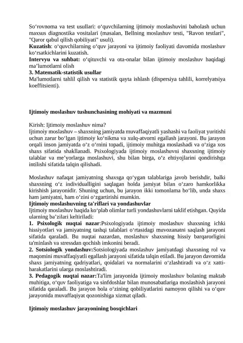 Maktab o’quvchilarining ijtimoiy moslashganligining psixologik xususiyatlari 4