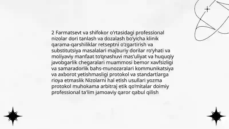 Farmatsevtning kasbiy faoliyatidagi nizolar 4