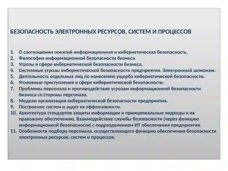 Управление системами безопасности бизнеса 4