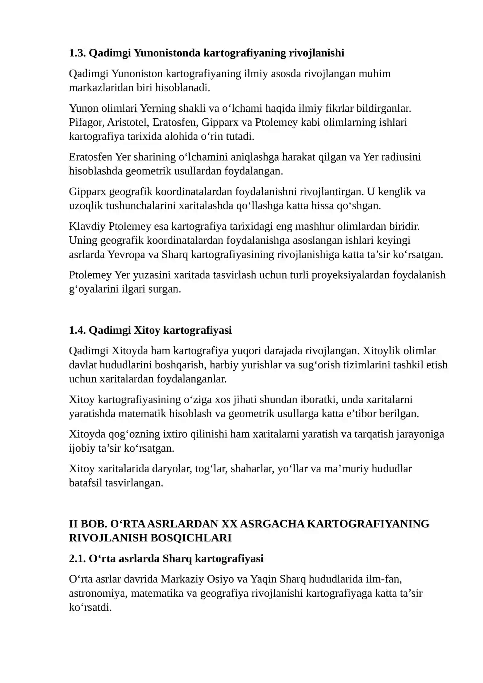 KARTOGRAFIYANING RIVOJLANISH JARAYONI 4