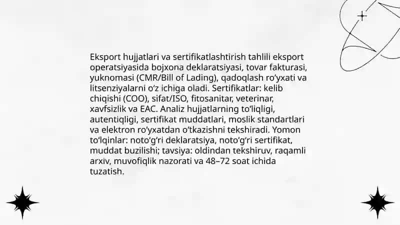 Eksport operasiyalari tahlili 4