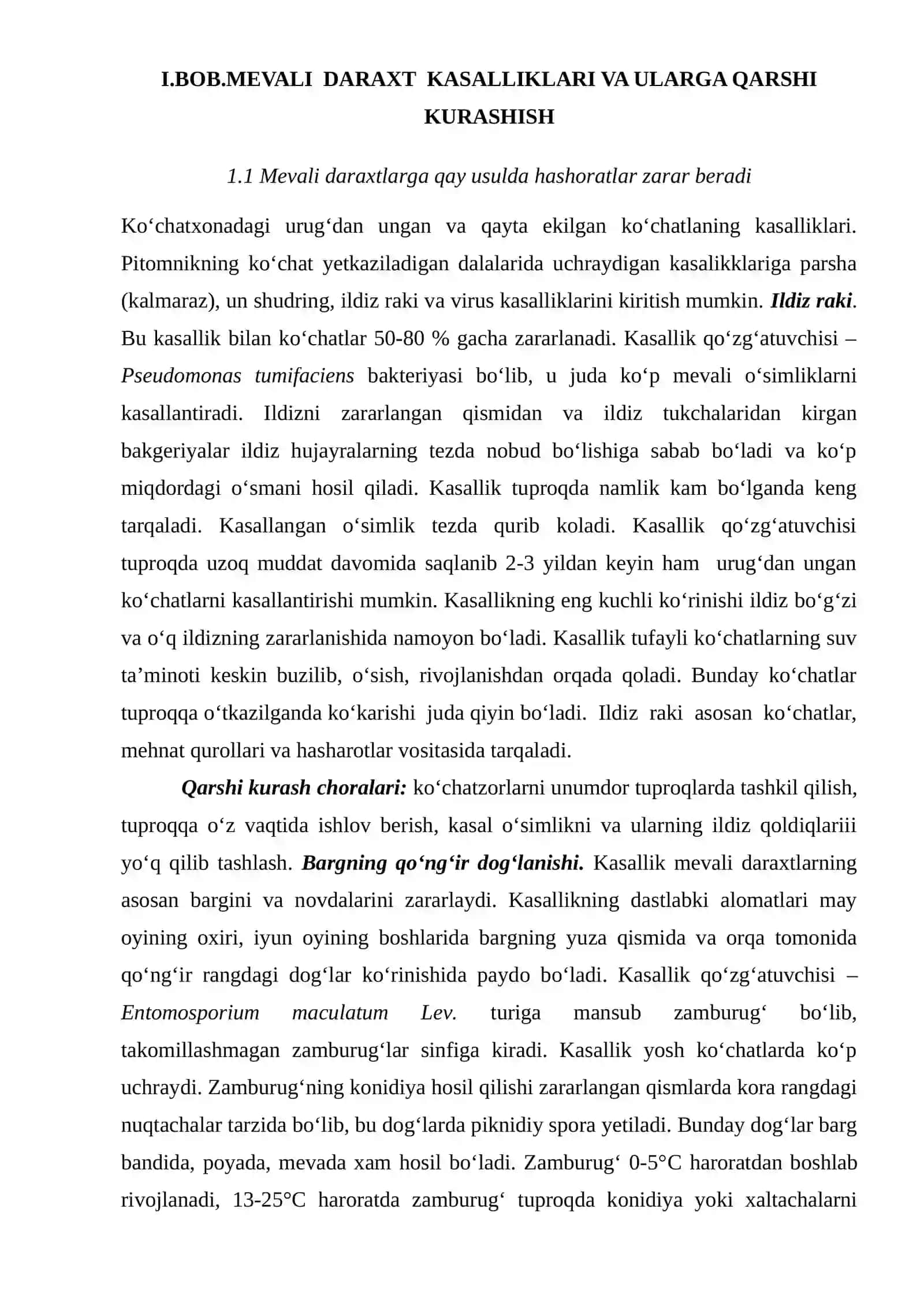 MEVALI  DARAXT  KASALLIKLARI VA ULARGA QARSHI  KURASHISH 4