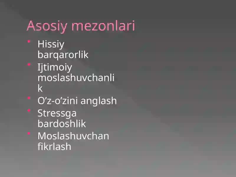 Psixologik salomatlik mezonlari 4