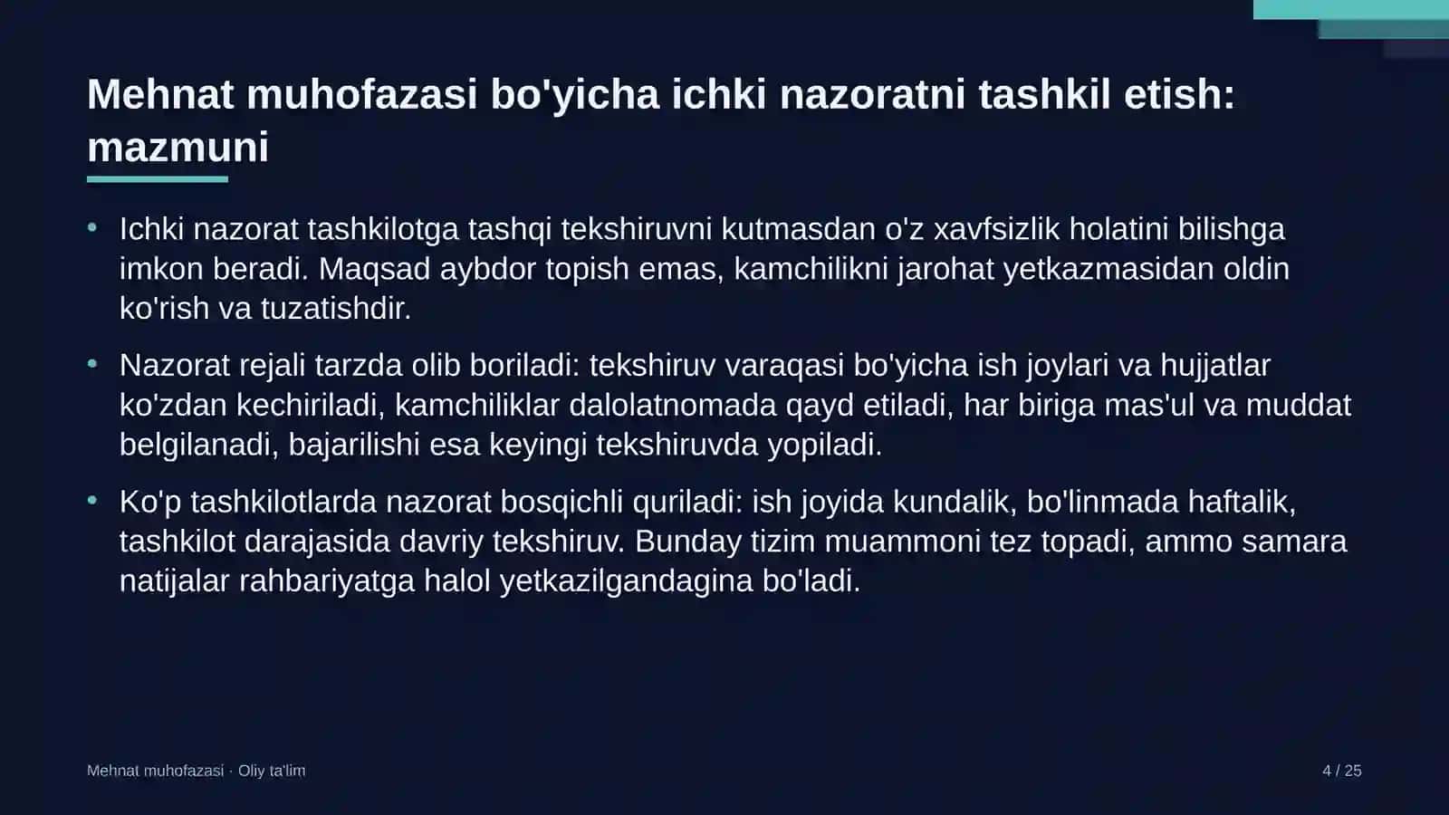 qurilish materiallari sanoatida mehnat muhofazasi bo'yicha ichki nazoratni tashkil etish 1042 4