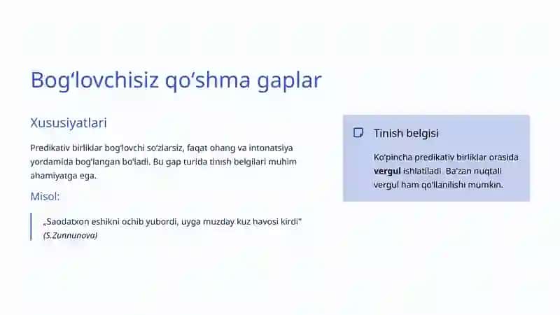 Qoʻshma gaplarda tinish belgilari 4