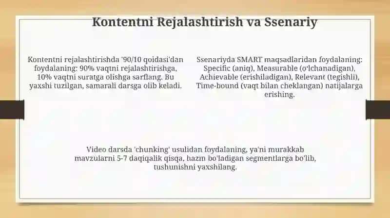 Videodarslar tayyorlash 4