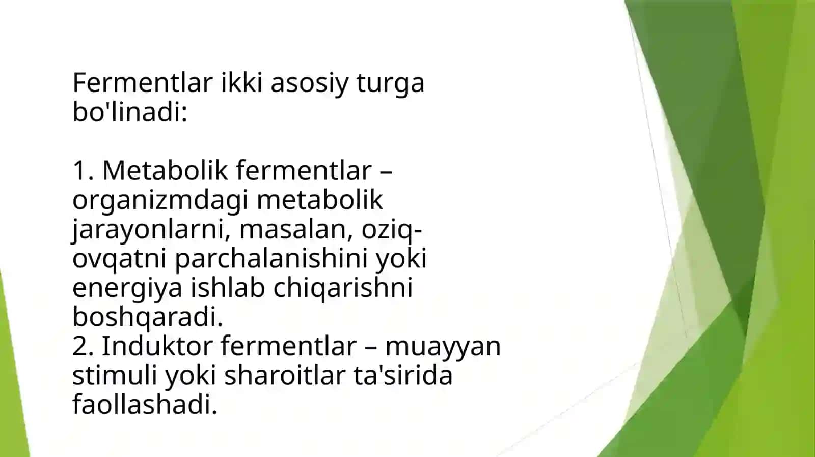 Fermentlarni biotexnologik sohalarda qo’llash usuli 4