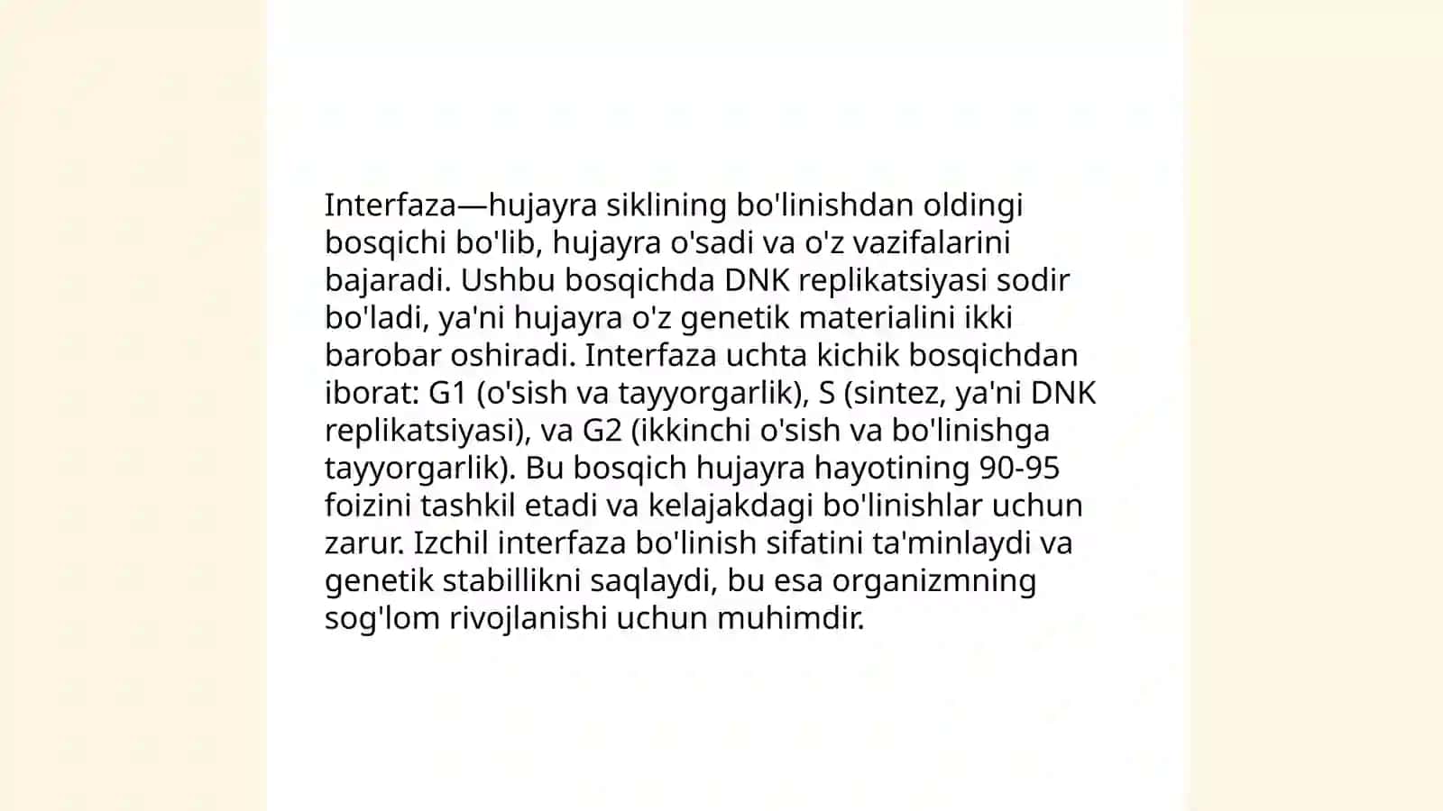 Hujayraning Mitotik va Hayot Sikli 4