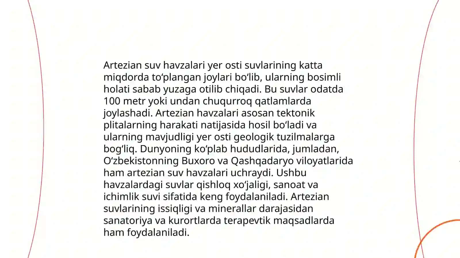 Artezian suvlarining rejimi 4