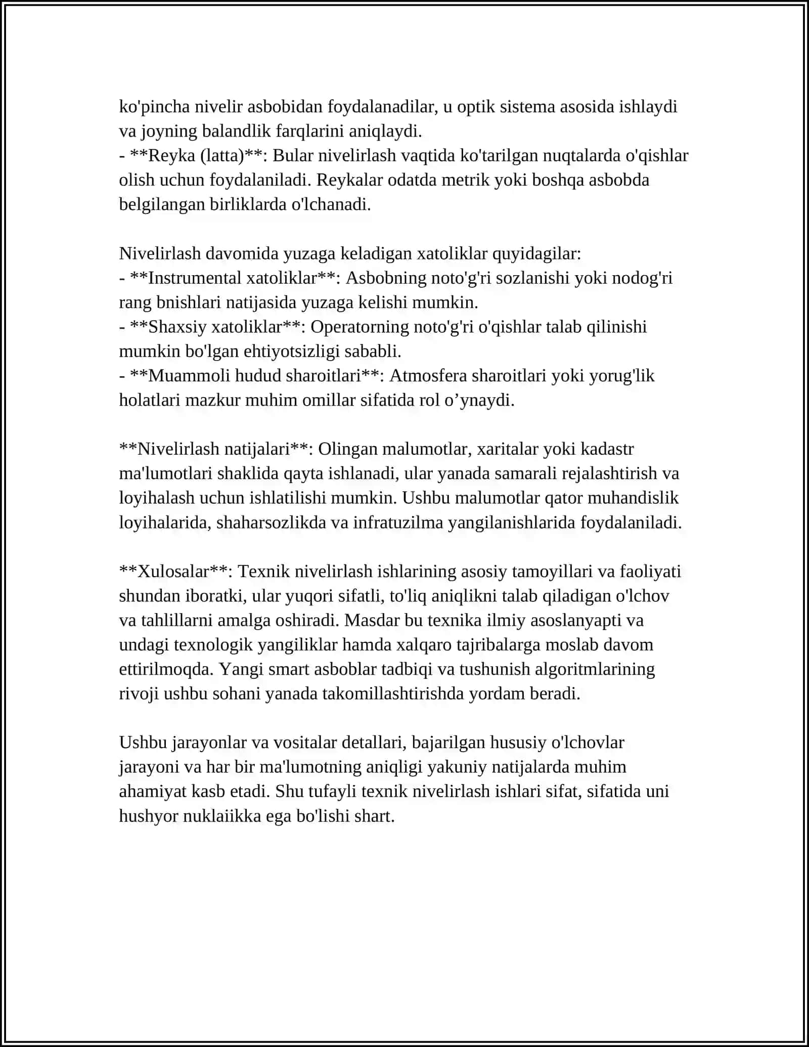 TEXNIK NIVELIRLASH ISHLARI 4