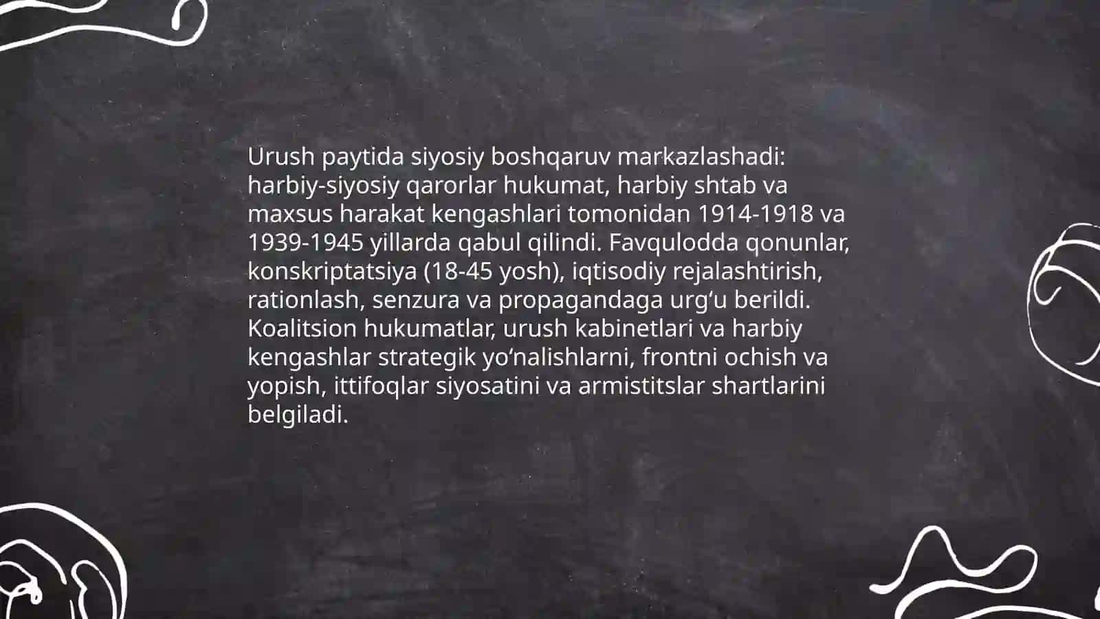 Birinchi va ikkinchi Jahon urushidagi siyosiy vaziyat 4