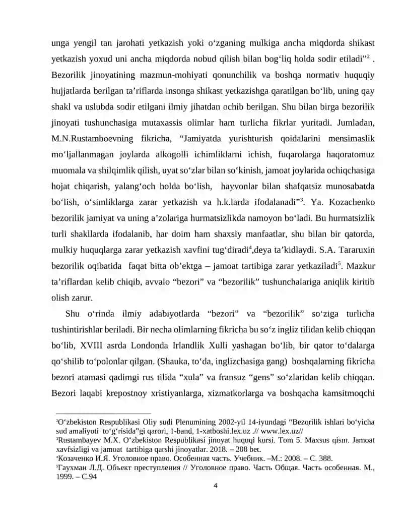 Bezorilik jinoyati 4