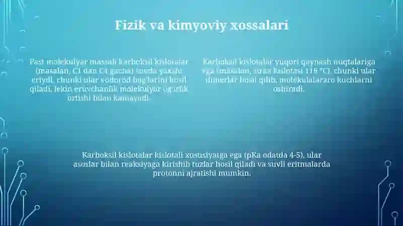 Karbon kislota va ularning xosilalari 4